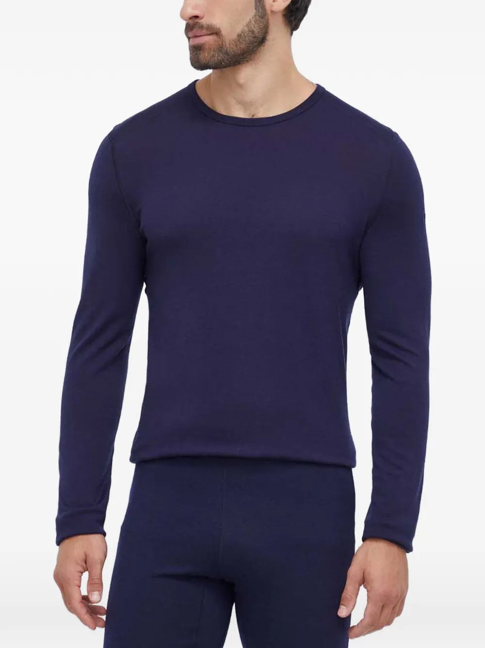 icebreaker long-sleeved logo-detail T-shirt - Blu