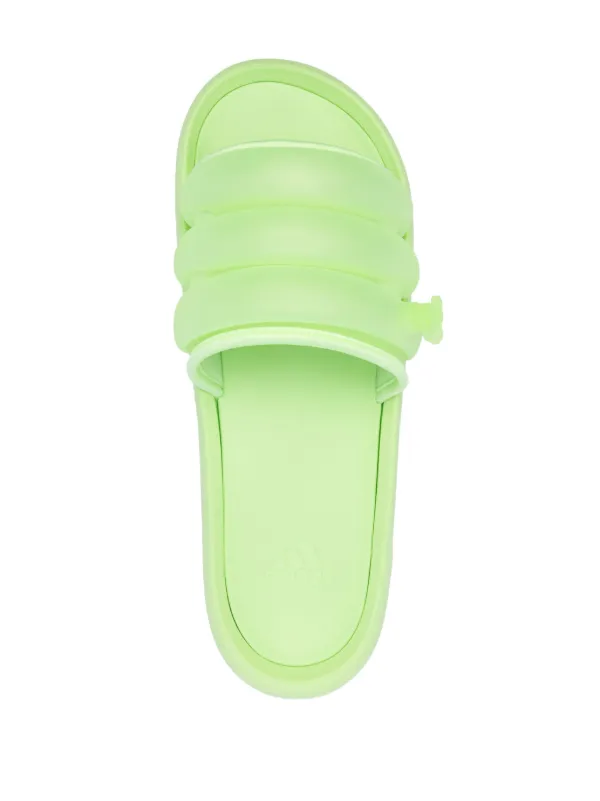 adidas lime green slides