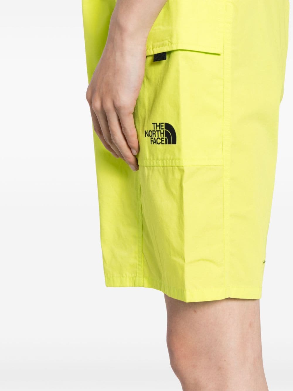 Shop The North Face Logo Print Bermuda Shorts In Green