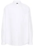 Balenciaga button-down collar cotton shirt - White