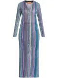 Missoni sequinned pleated cardigan - Blue