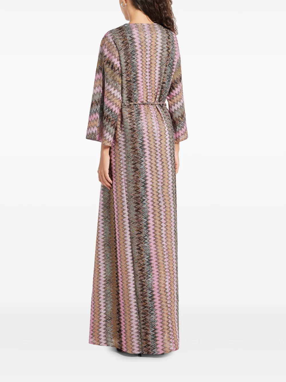 Missoni Jurk met zigzag patroon Roze