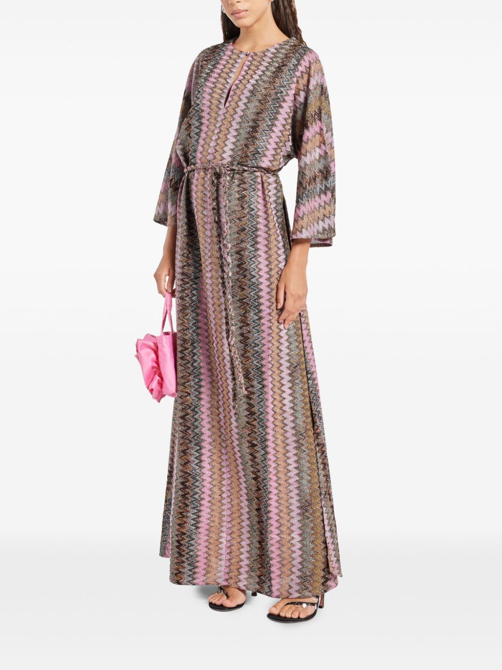 Missoni Zig-zag all-over pattern dress - Roze