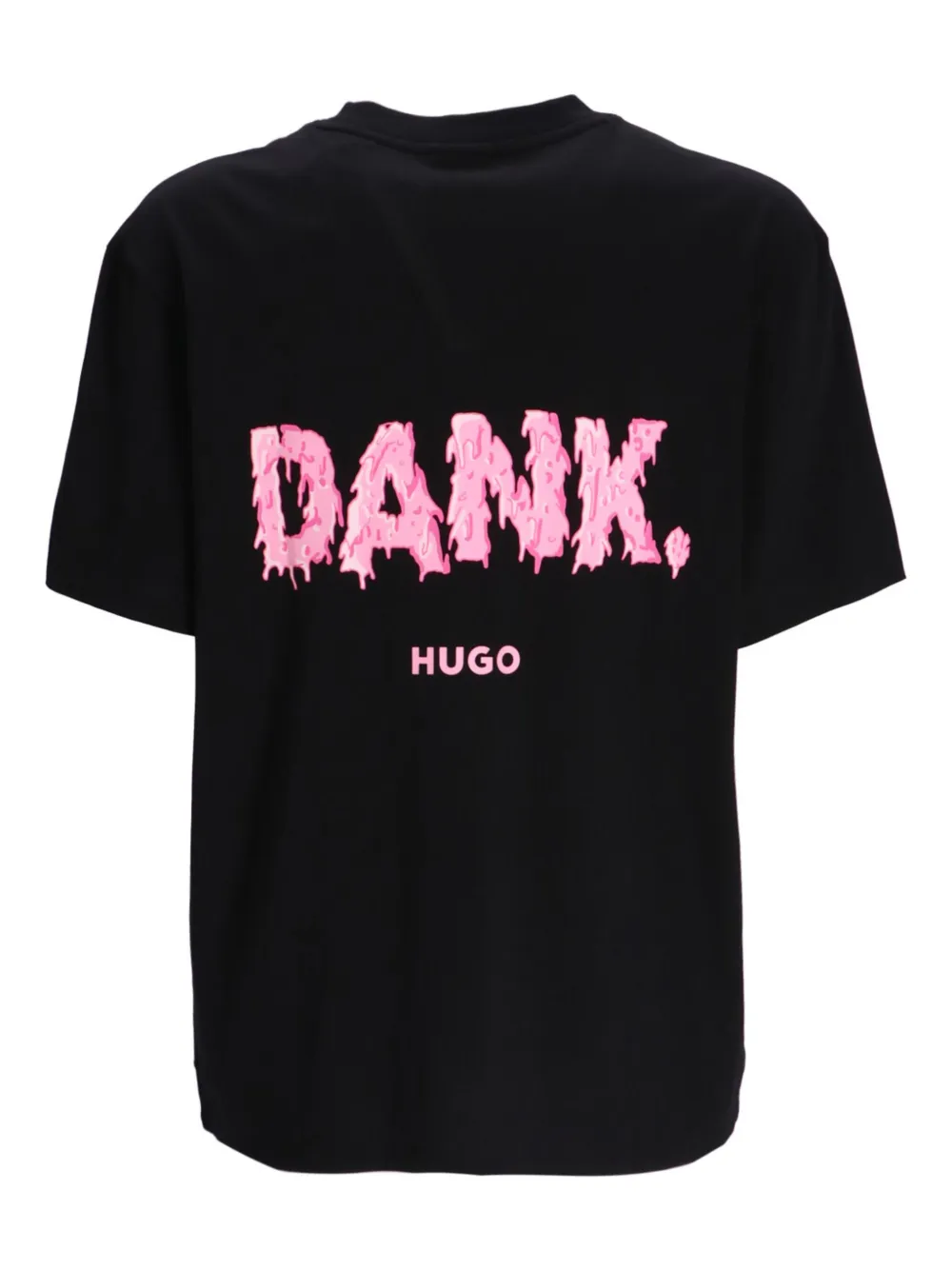 HUGO T-shirt met logoprint - Zwart