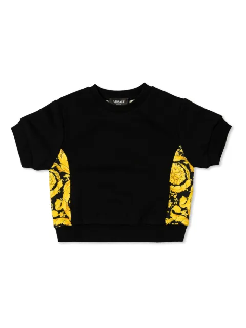 Versace Kids Barocco-print cotton T-shirt