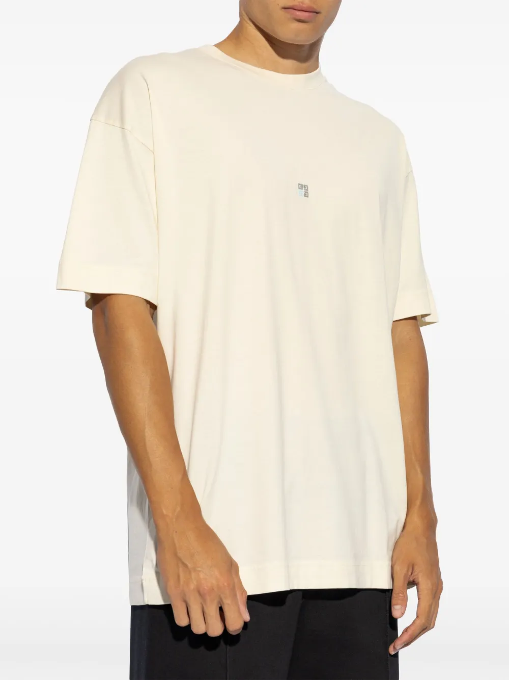 Givenchy Katoenen T-shirt met 4G detail Beige