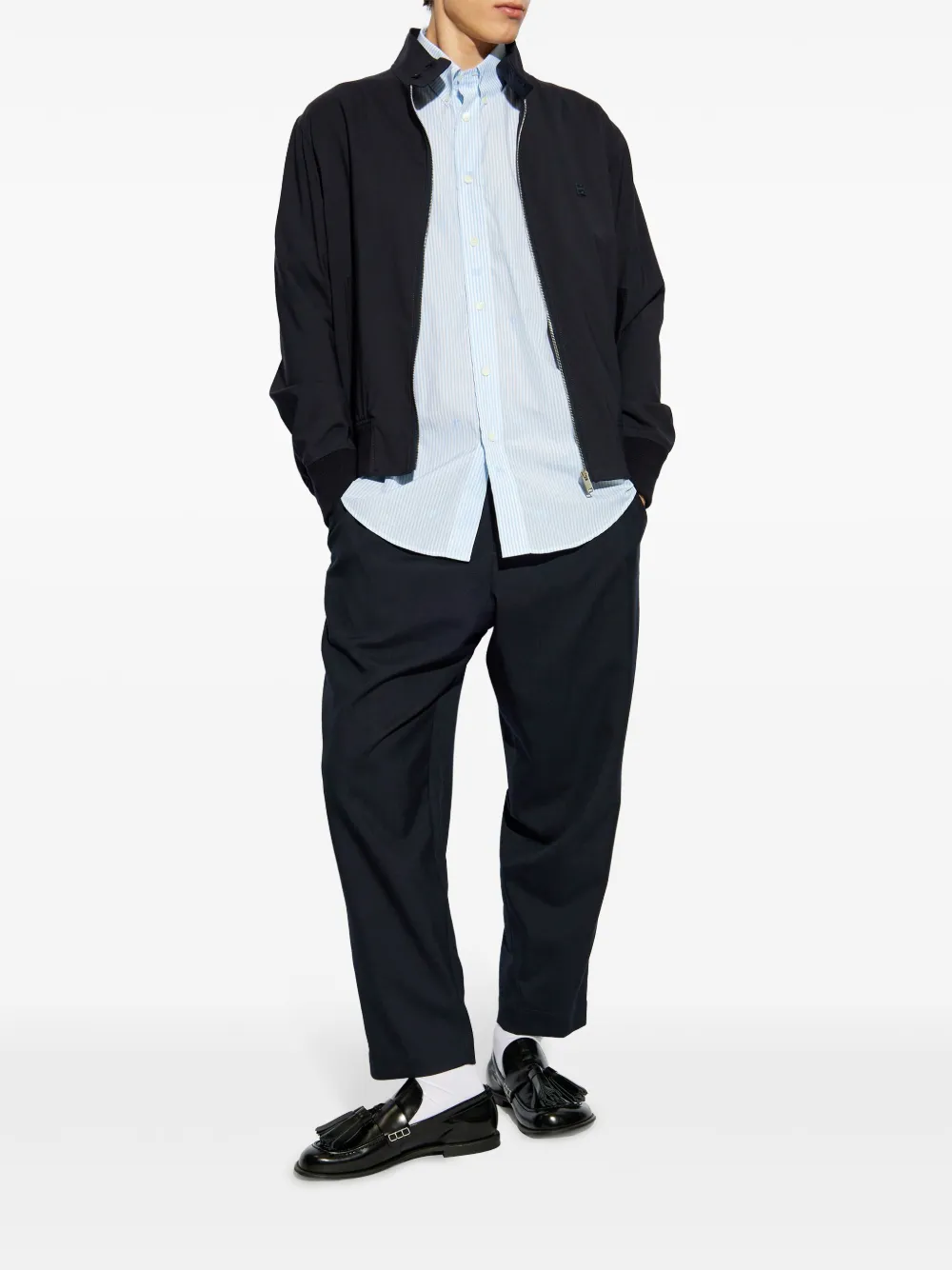 Givenchy Gestreept overhemd met korte mouwen Blauw