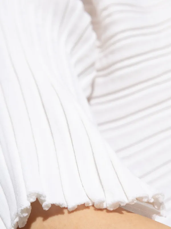 Pleats Please Issey Miyake Bounce Plissé Top | White | FARFETCH IN 