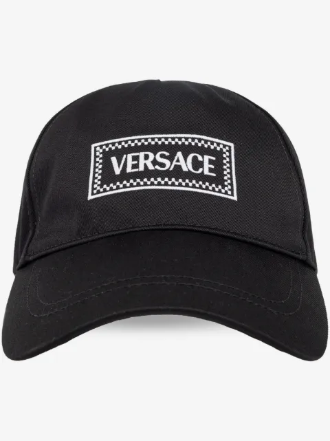 Versace logo-embroidered cotton cap 