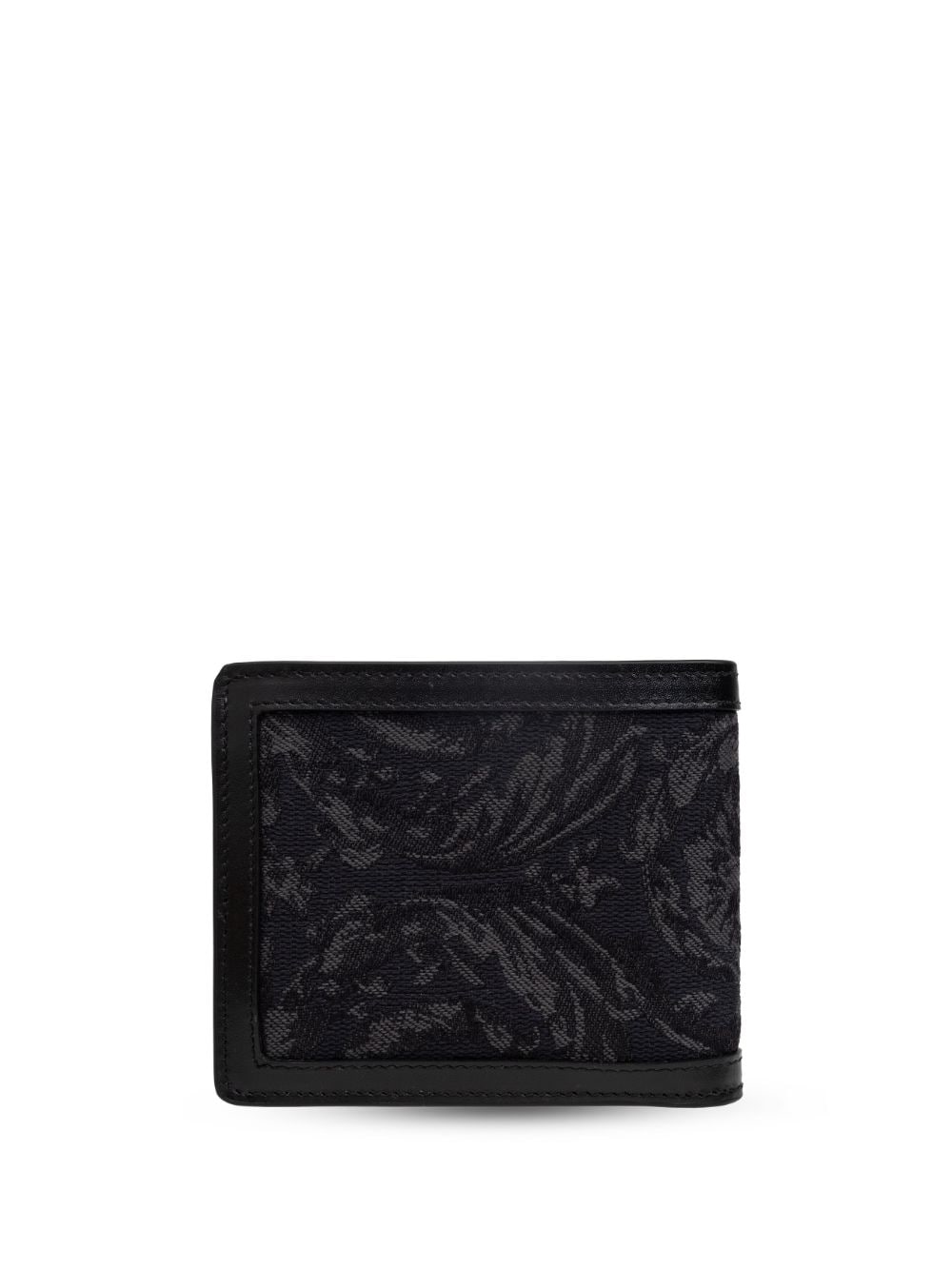 Versace patterned-jacquard bi-fold wallet - Zwart