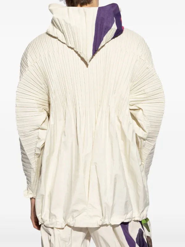 ___oHomme Plissé ジャケット Homme Plissé Issey Miyake Graphic Print Hooded Jacket