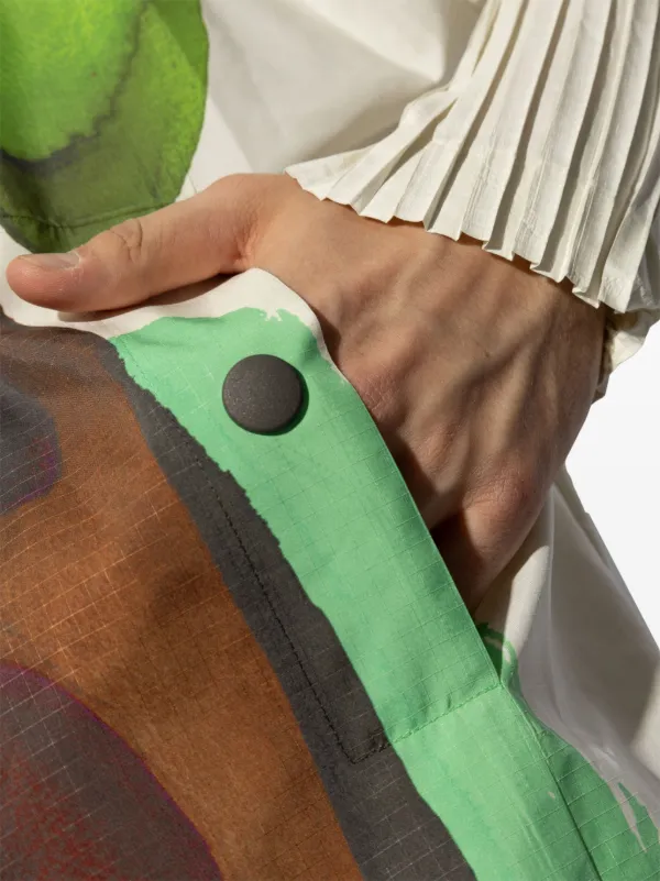 Homme Plissé Issey Miyake グラフィック フーデッド ジャケット