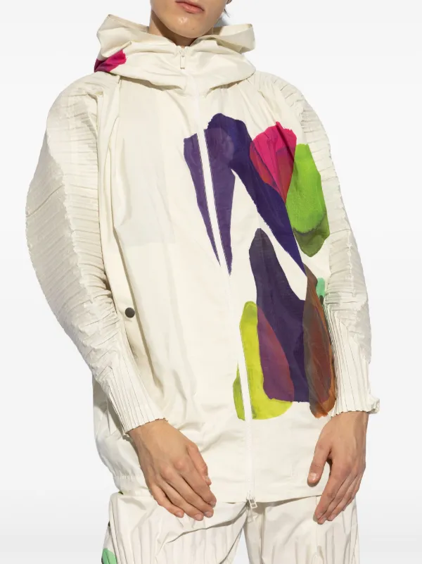 Homme Plissé Issey Miyake グラフィック フーデッド ジャケット