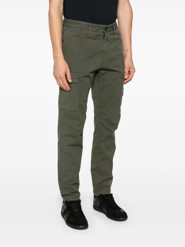 Stone Island Compass-badge slim-cut Cargo Trousers | Green | FARFETCH