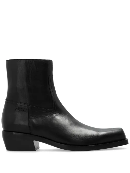 Bottines Luciano en cuir - Versace - Modalova