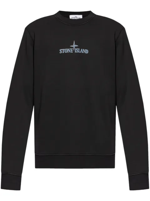 Stone Island logo-print cotton sweatshirt