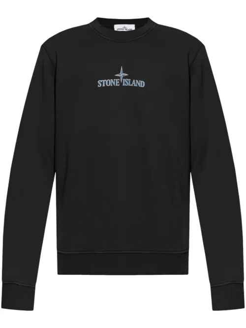 Sweat en coton à logo imprimé - Stone Island - Modalova