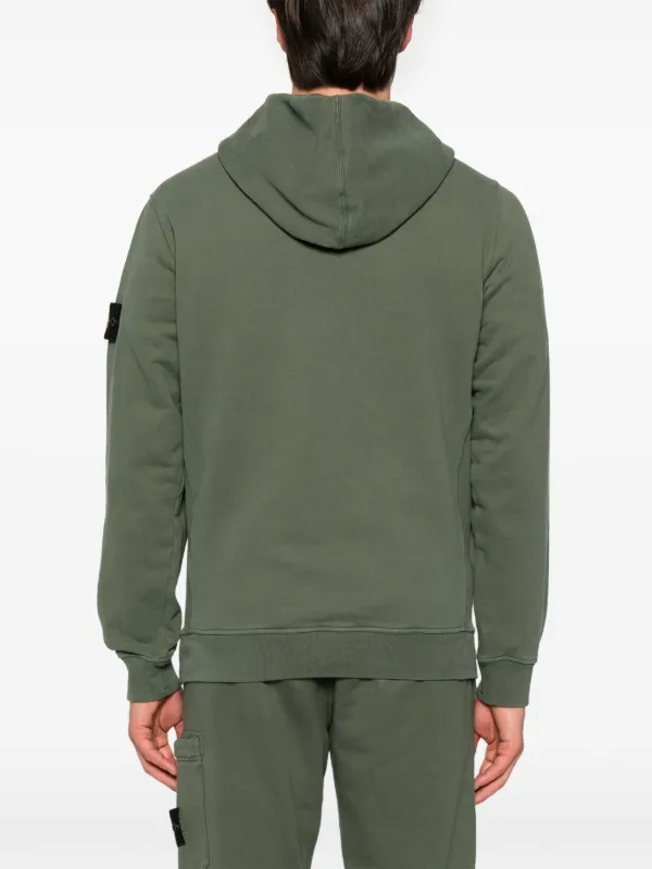 パーカー・フーディ Stone  Compass-Badge Zipped Sweatshirt Stone Island Compass-badge Cotton Hoodie | Green | FARFETCH