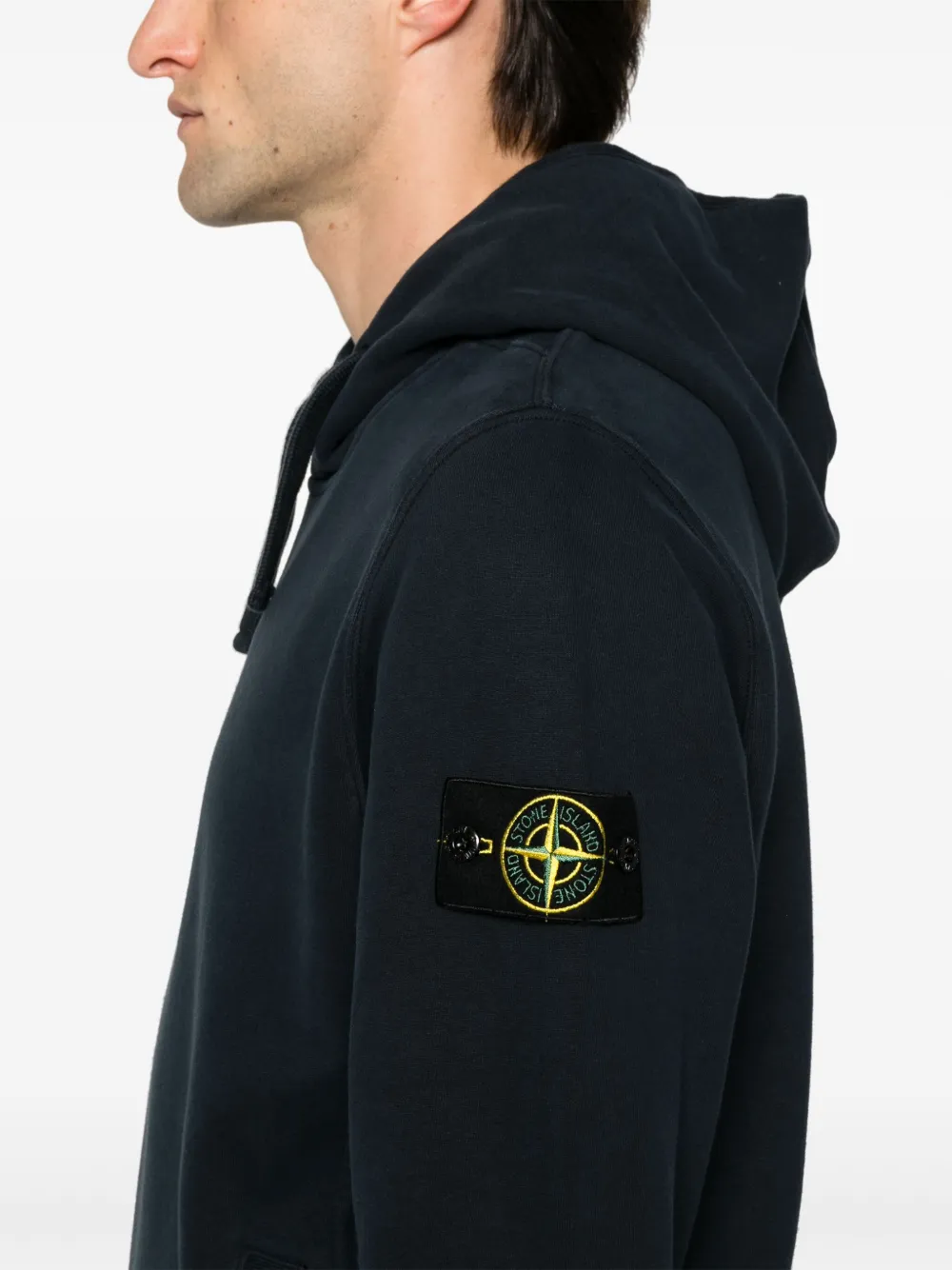 Stone Island Hoodie met Compass-logopatch Blauw