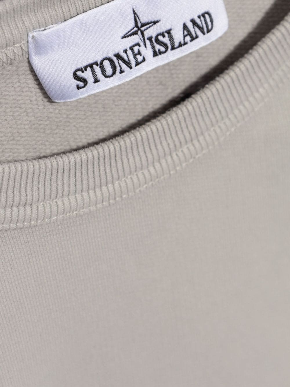 Shop Stone Island Compass-badge Cotton Sweatshirt In Grey