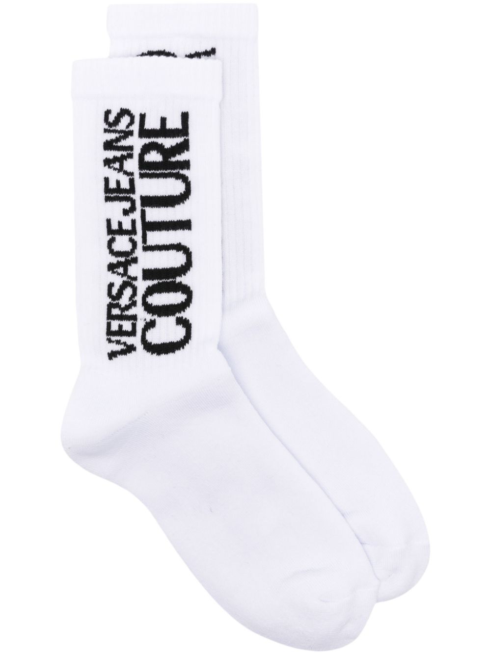 logo-intarsia knitted socks