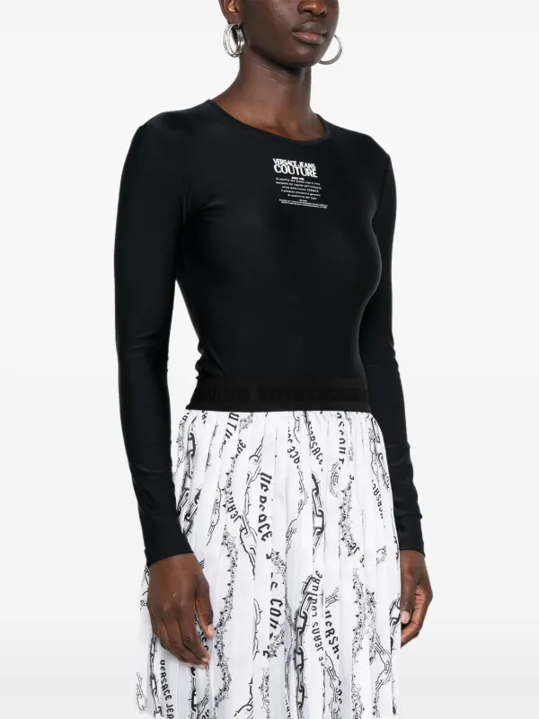 【関税込み】Versace Jeans Couture ボディスーツ Versace Jeans Couture ロゴ ボディスーツ | ブラック | FARFETCH JP