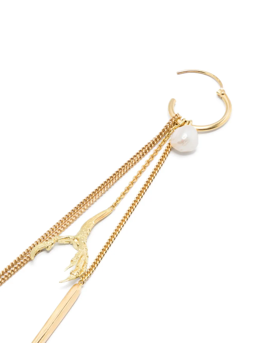 Wouters & Hendrix Gold 18kt Yellow Gold Spikes, Pearls And Claws Necklace In Gold