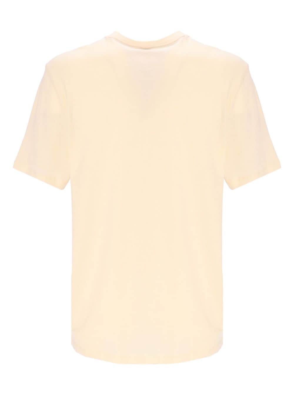 HUGO T-shirt met logoprint - Geel