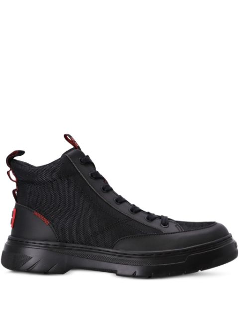 HUGO logo-patch high-top boots