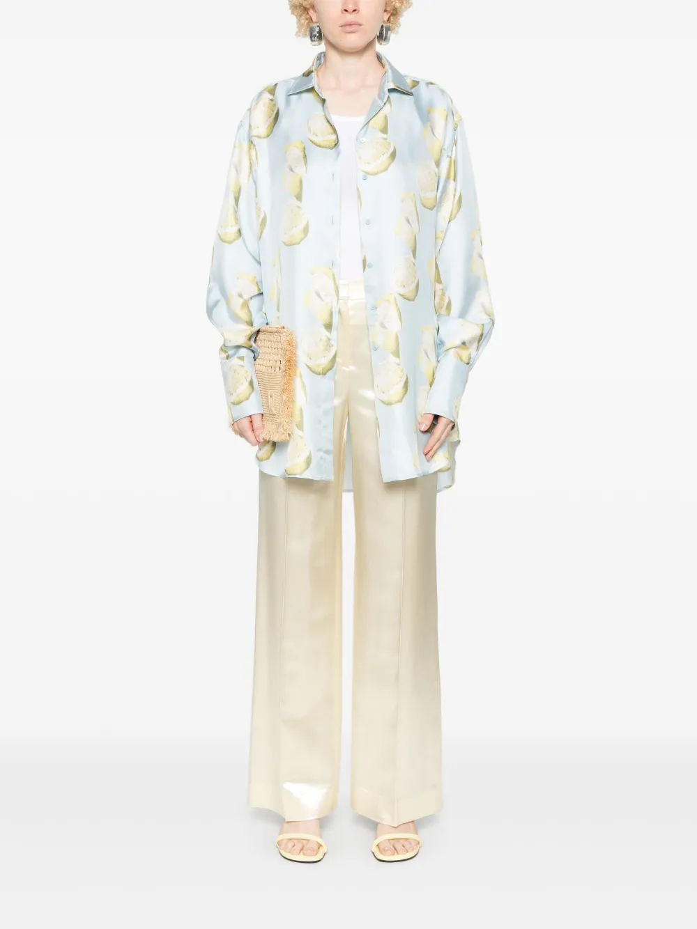 Givenchy lemon-print silk shirt Women