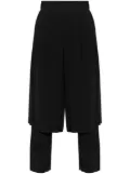 Issey Miyake high-waisted layered trousers - Black