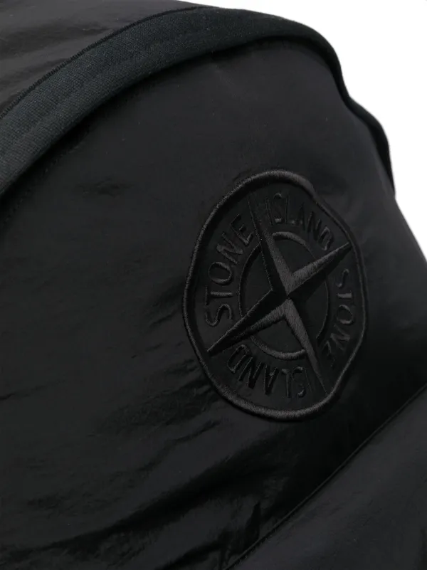 Stone Island Compass-motif Backpack | Black | FARFETCH