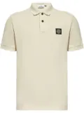 Stone Island Compass-appliqué piqué polo shirt - Neutrals