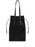 Pleats Please Issey Miyake pleated drawstring tote bag - Black