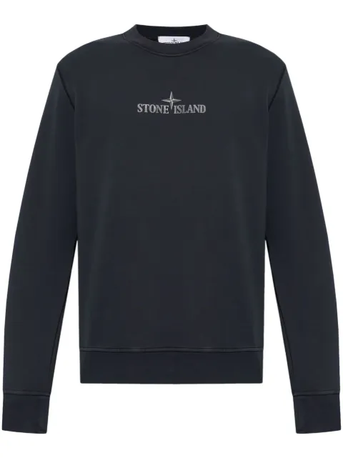 Stone Island logo-print cotton sweatshirt