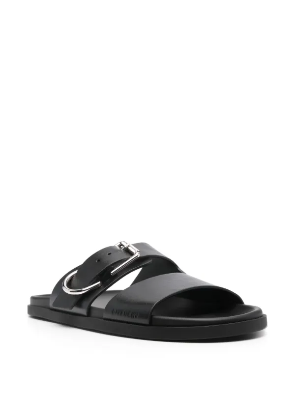 GIVENCHY ロゴ ブラック×ホワイト サンダル スリッパ ビーサン 【公式
