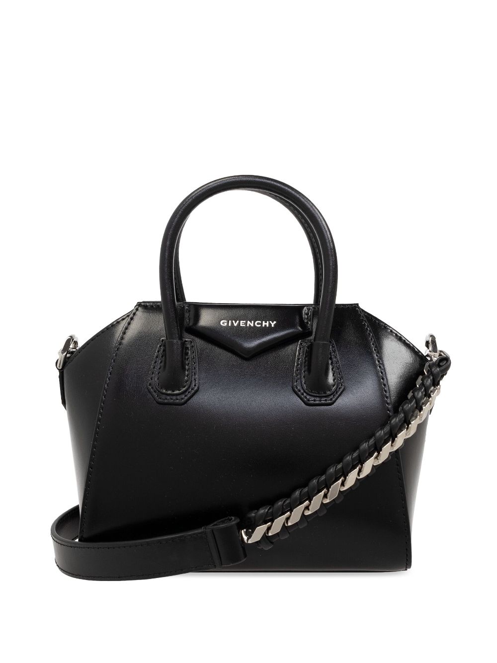 Shop Givenchy Mini Antigona Tote Bag In Black