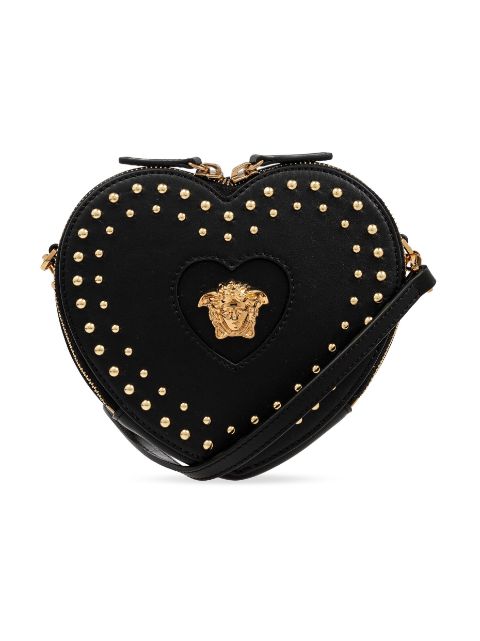 Versace Kids Heart leather shoulder bag