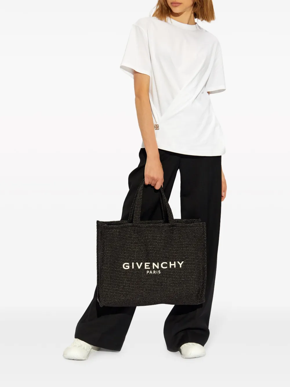 Givenchy Gekruist katoenen T-shirt - Wit