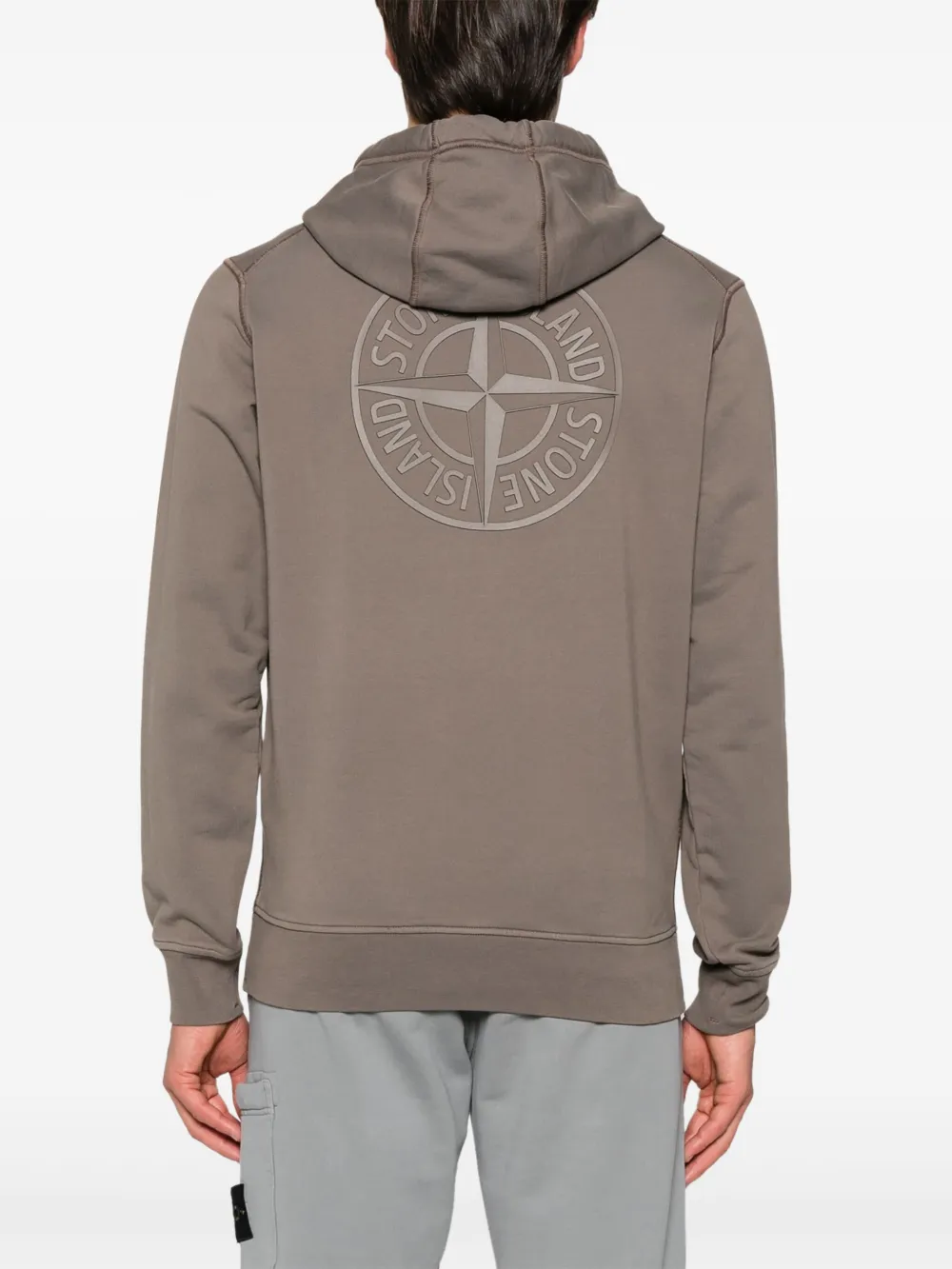 Stone Island Hoodie met logoprint Beige