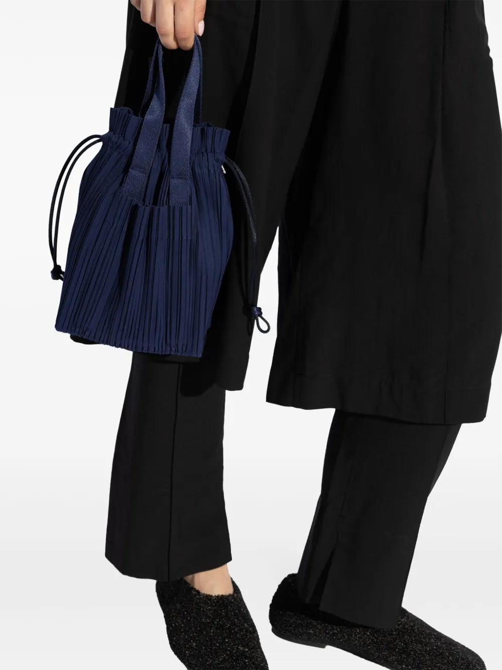 Pleats Please Issey Miyake Shopper met trekkoord - Blauw