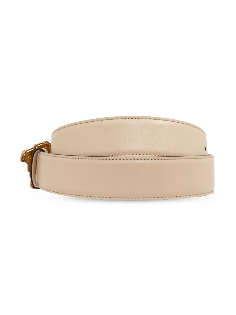 Shop Versace La Medusa Leather Belt In Neutrals