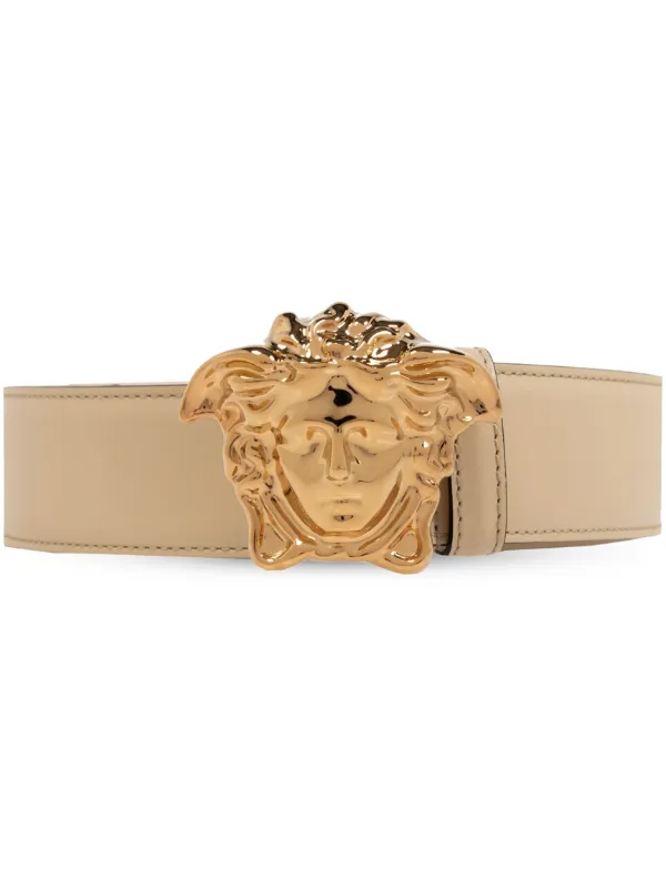 Versace La Medusa leather belt men Calf Leather 85 Neutrals