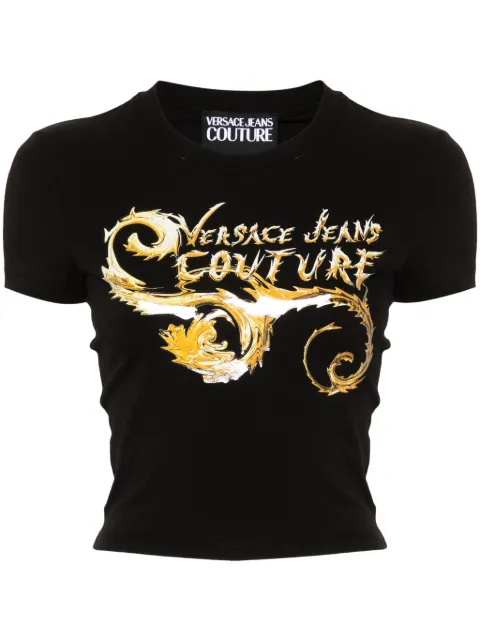 Versace Jeans Couture Chromo Couture cropped T-shirt