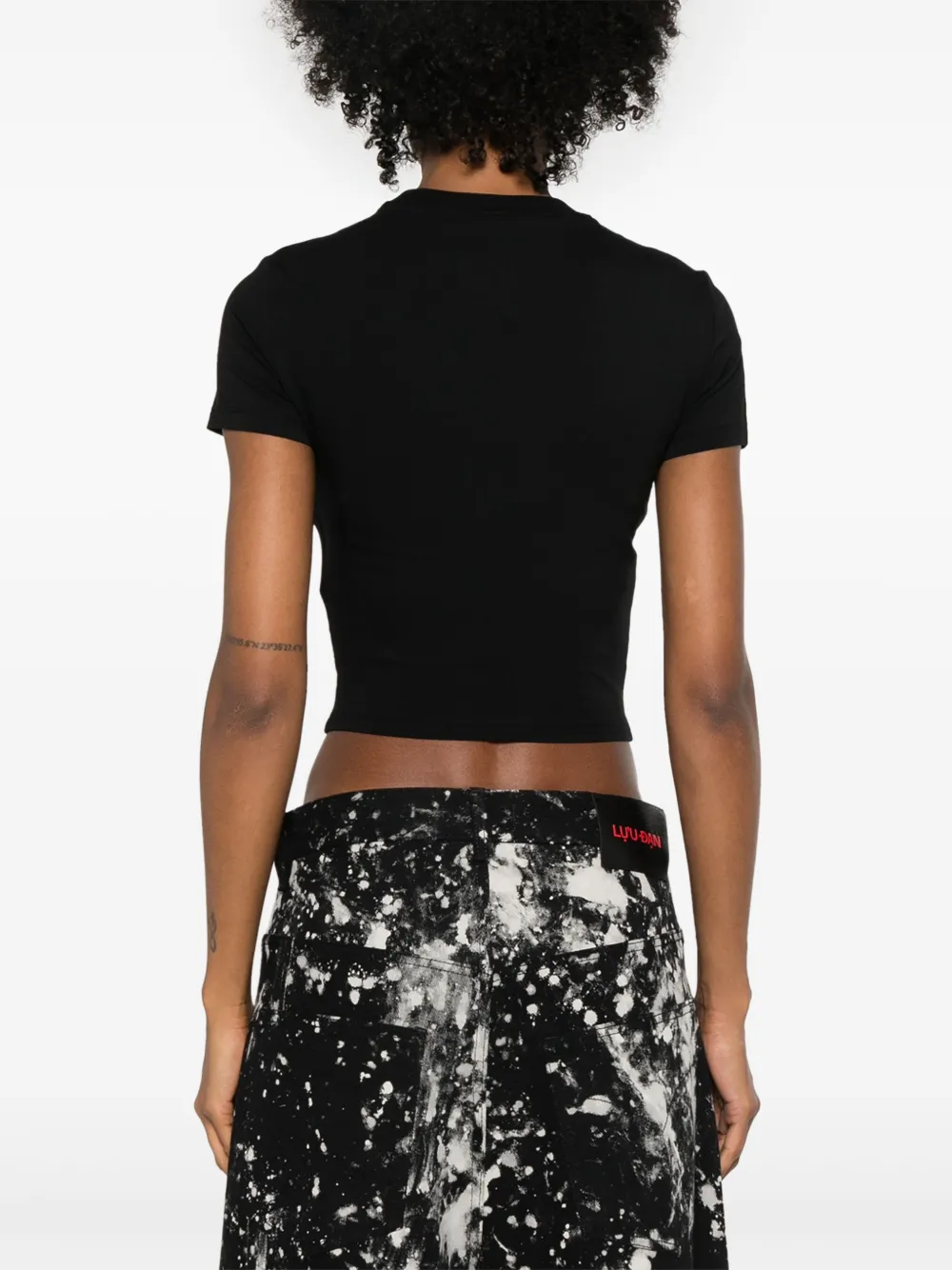 Cheap Versace Jeans Couture Chromo Couture cropped T-shirt Women