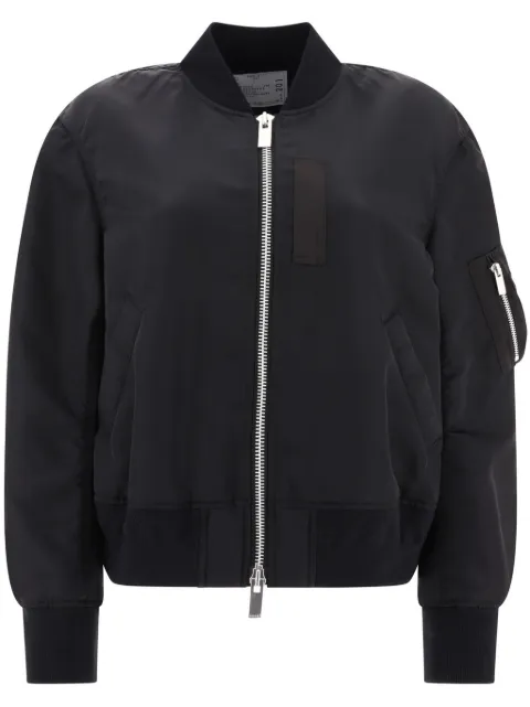 sacai جاكيت بومبر بياقة بيسبول وسحاب