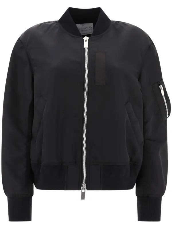 【関税&送料込】Sacai Black Wool And Nylon Bomber Jacket Sacai Black Wool And Nylon Bomber Jacket – LOZURI®