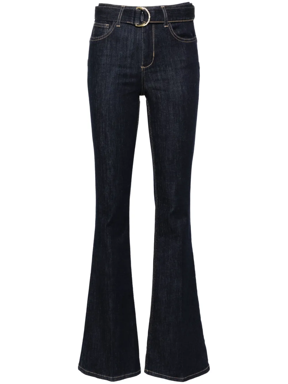 LIU JO Flared jeans met ceintuur Blauw