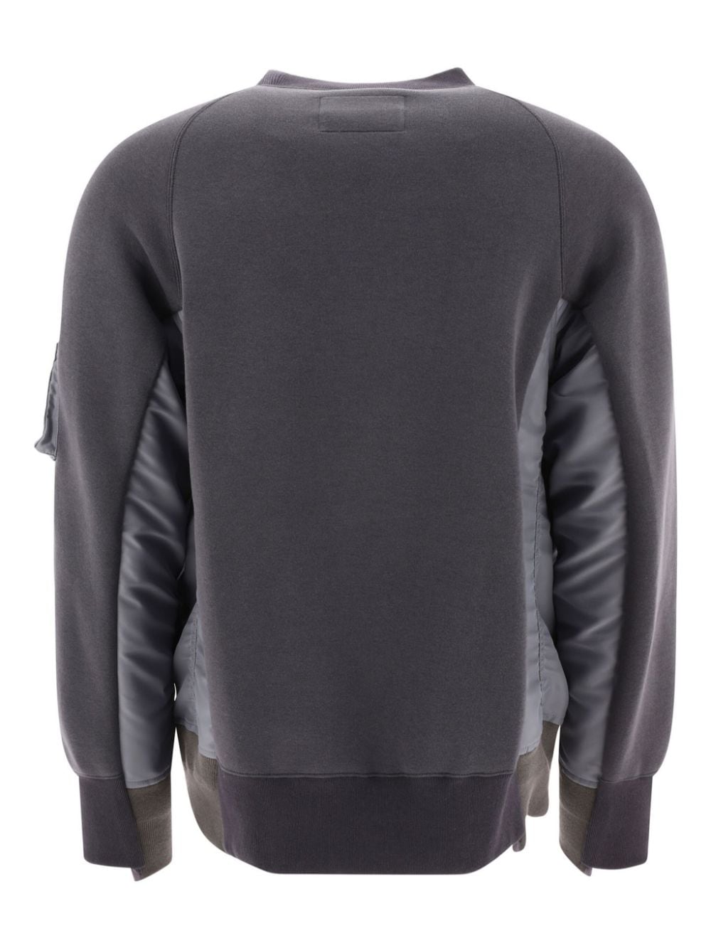 Sacai panelled knitted sweatshirt - Grijs