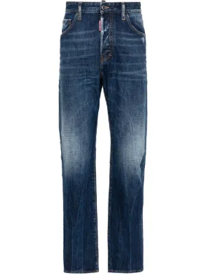 DSQUARED2 Icon ダメージ スキニージーンズ | ブルー | FARFETCH JP